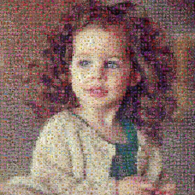 mosaico de fotos criança